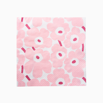 Marimekko Mini Unikko ljósbleikar servíettur