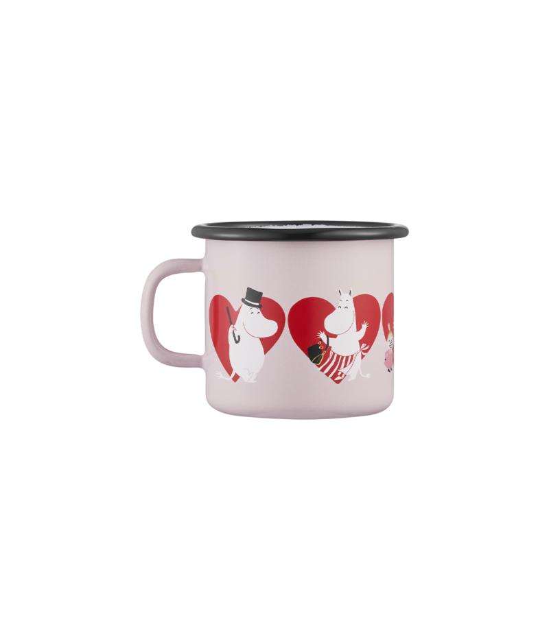 Moomin enamel mug Heart 2,5dl