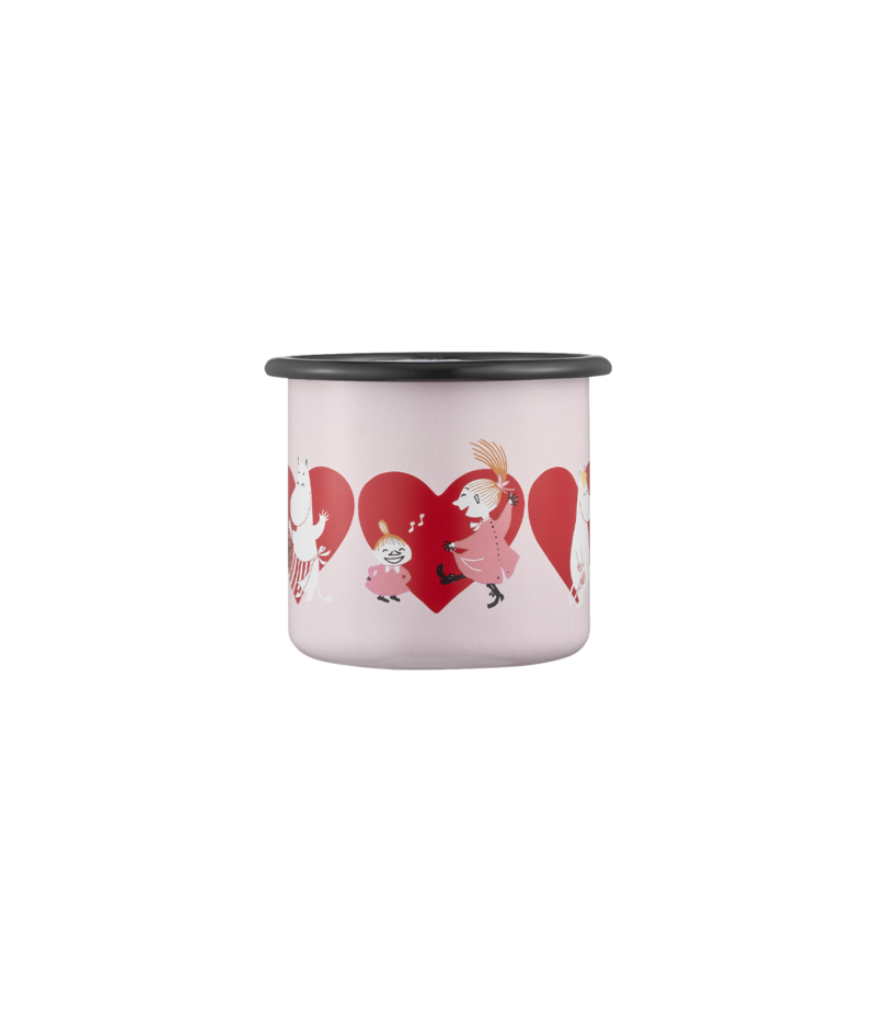 Moomin enamel mug Heart 2,5dl