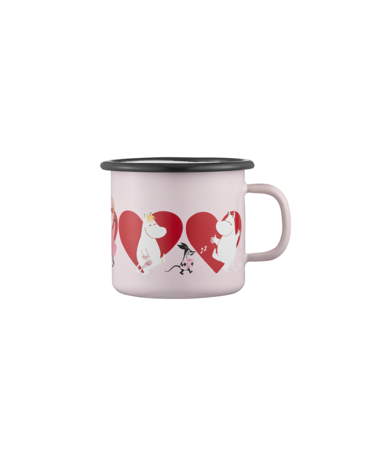 Moomin enamel mug Heart 2,5dl