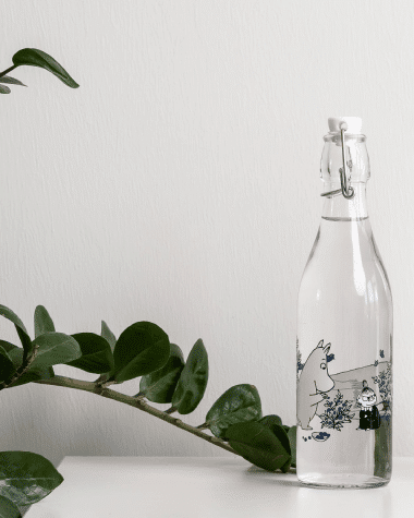 Moomin glerflaska 0,5l Blueberries