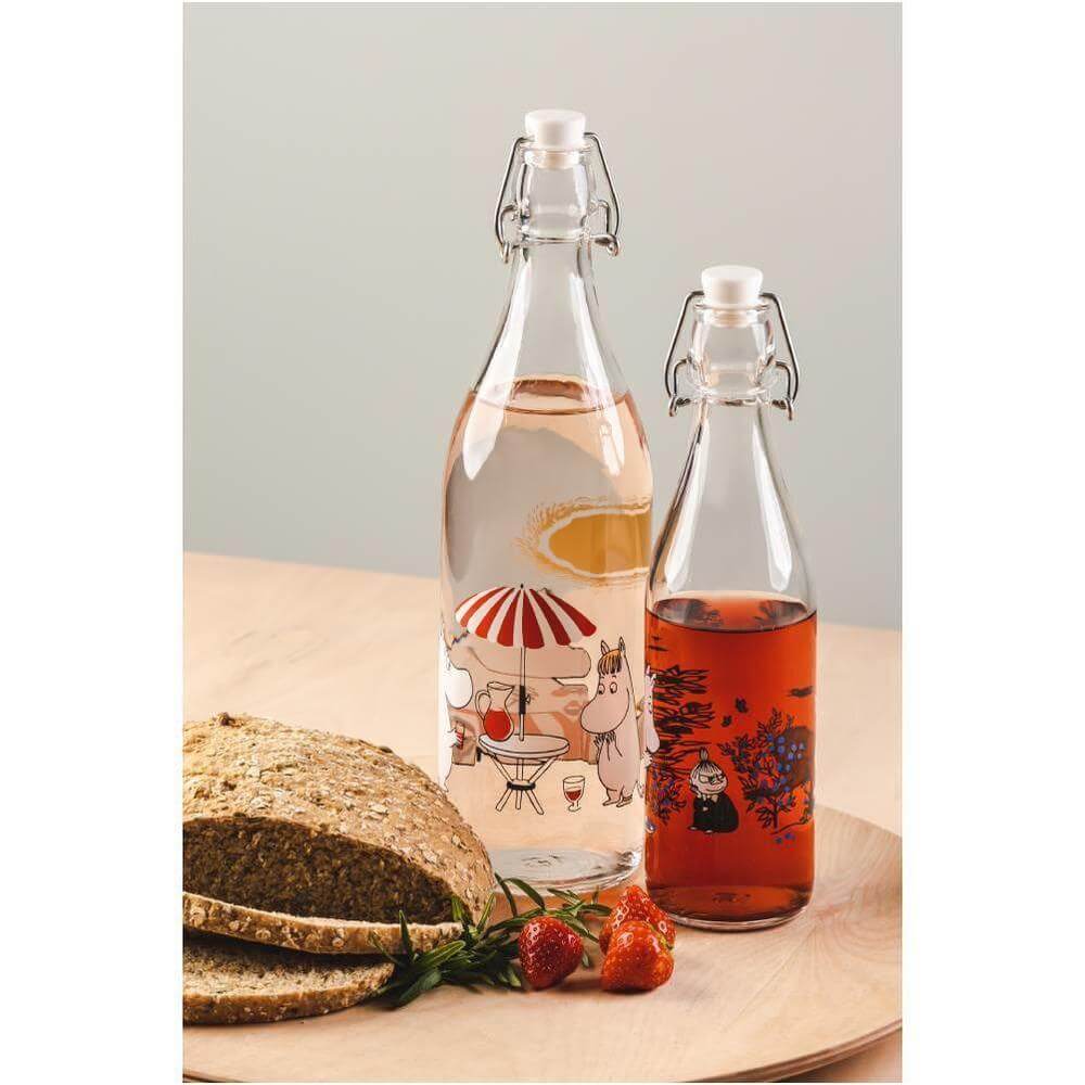 Moomin glerflaska 0,5l Blueberries