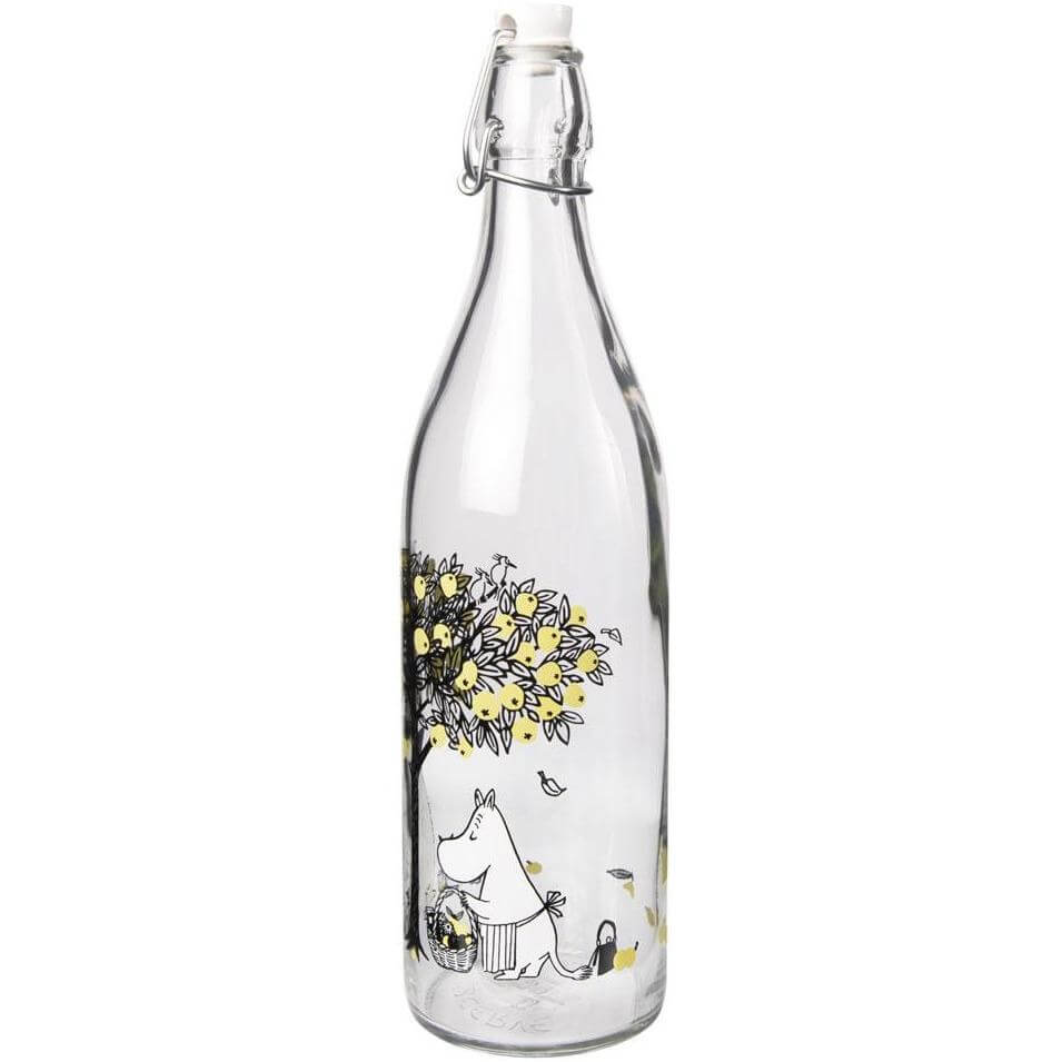 Moomin glerflaska 1l Apples