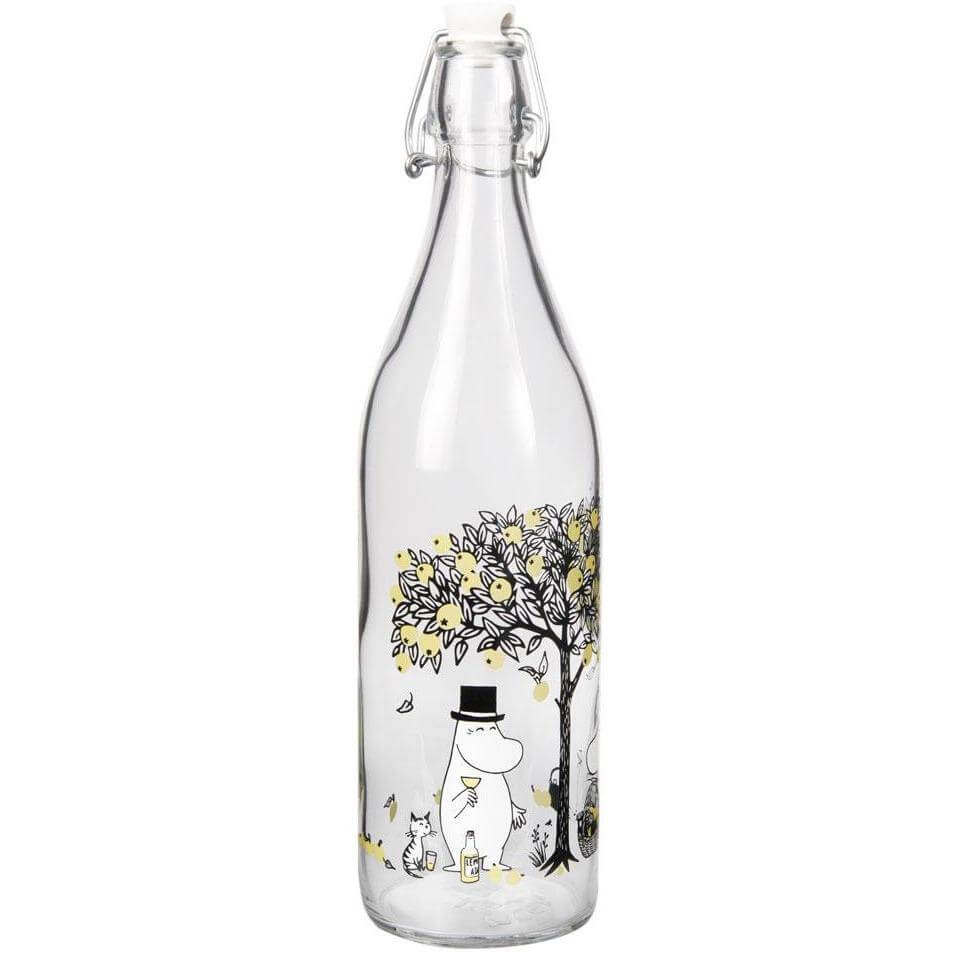 Moomin glerflaska 1l Apples
