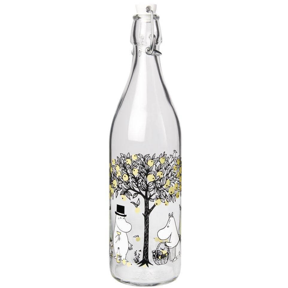 Moomin glerflaska 1l Apples