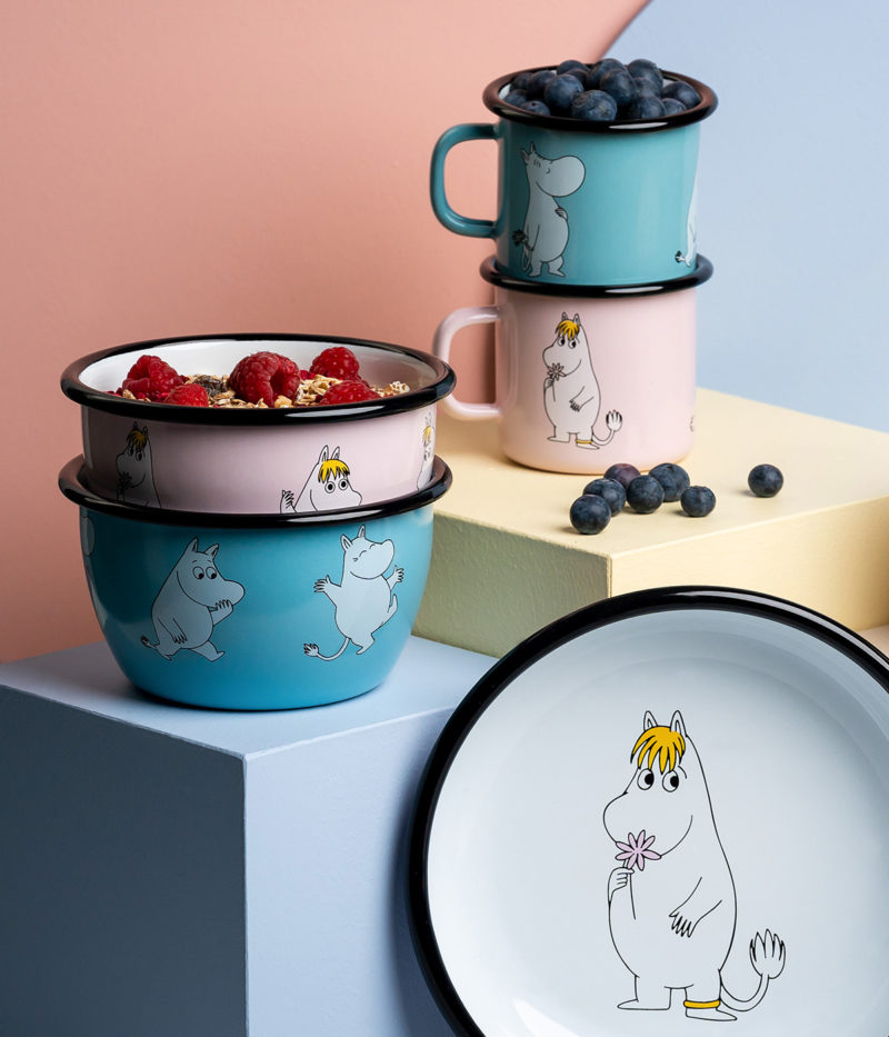 Retro Moomin Ljósblár Skál 6 dl 