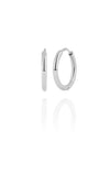 Steel Hoops Charm Earrings (stál)