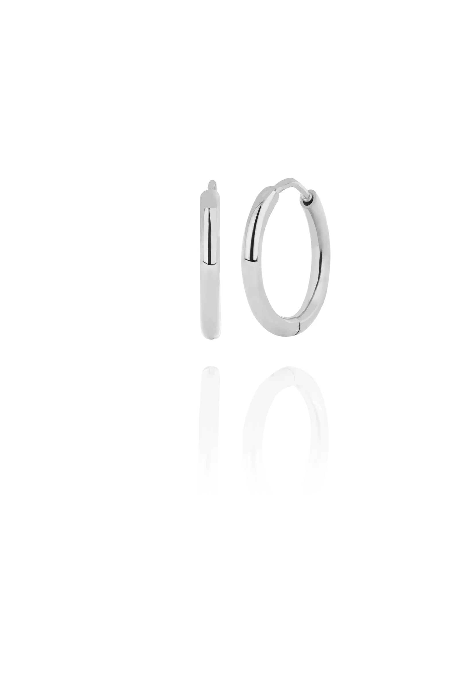 Steel Hoops Charm Earrings (stál)