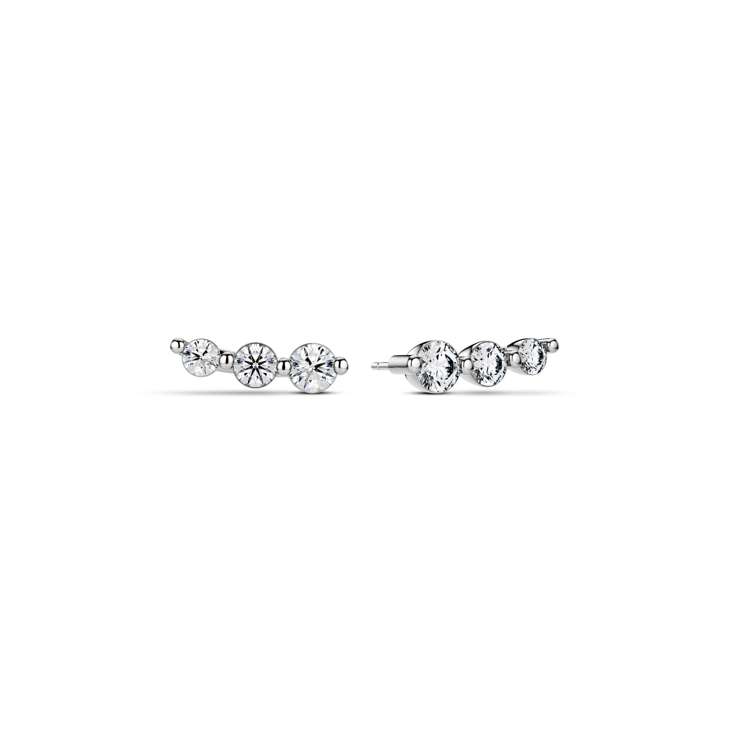 Sif Jakobs – Eyrnalokkar Tiara Piccolo – 14 kt gull – Lab grown demantar - SÉRPÖNTUN