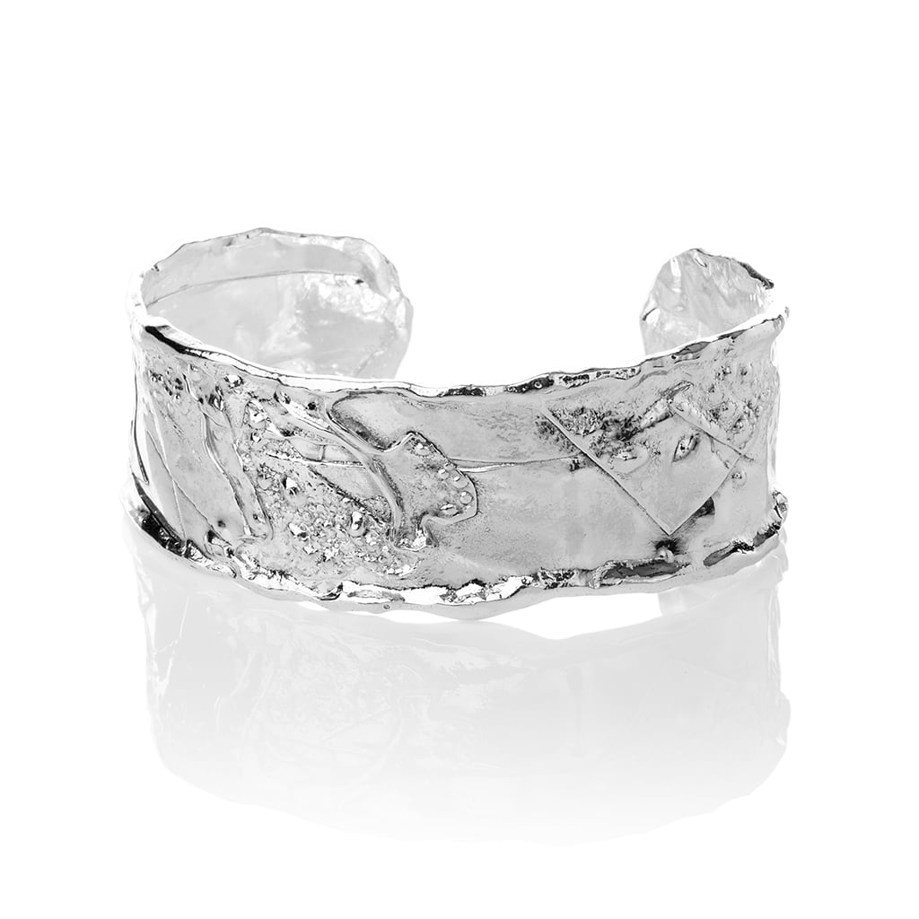 Silfurspangararmband eldur og ís 