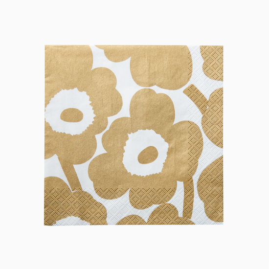 Marimekko Unikko gold napkin