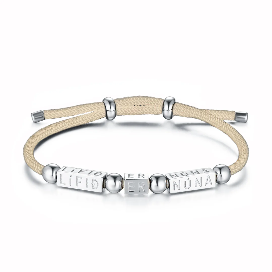 KRAFTUR FOR LIFE ARMBAND SILFUR-SAND