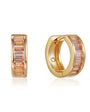 BAGUETTE TINY EARRINGS GOLD-CHAMPAGNE