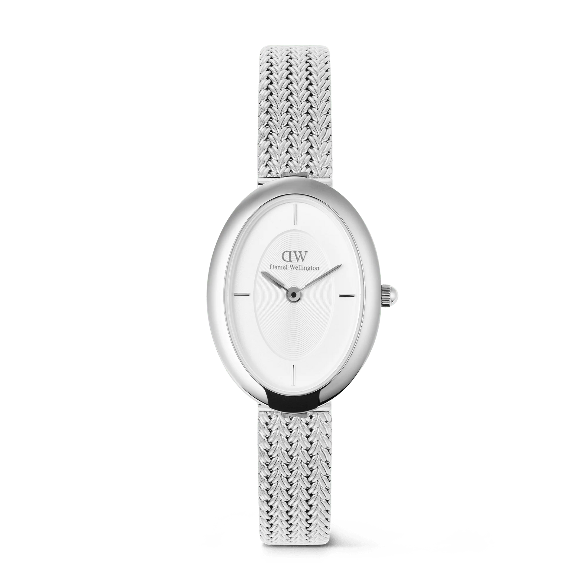 Daniel Wellington - Juliette Braided Mesh White Sunray Silver - 20x26mm