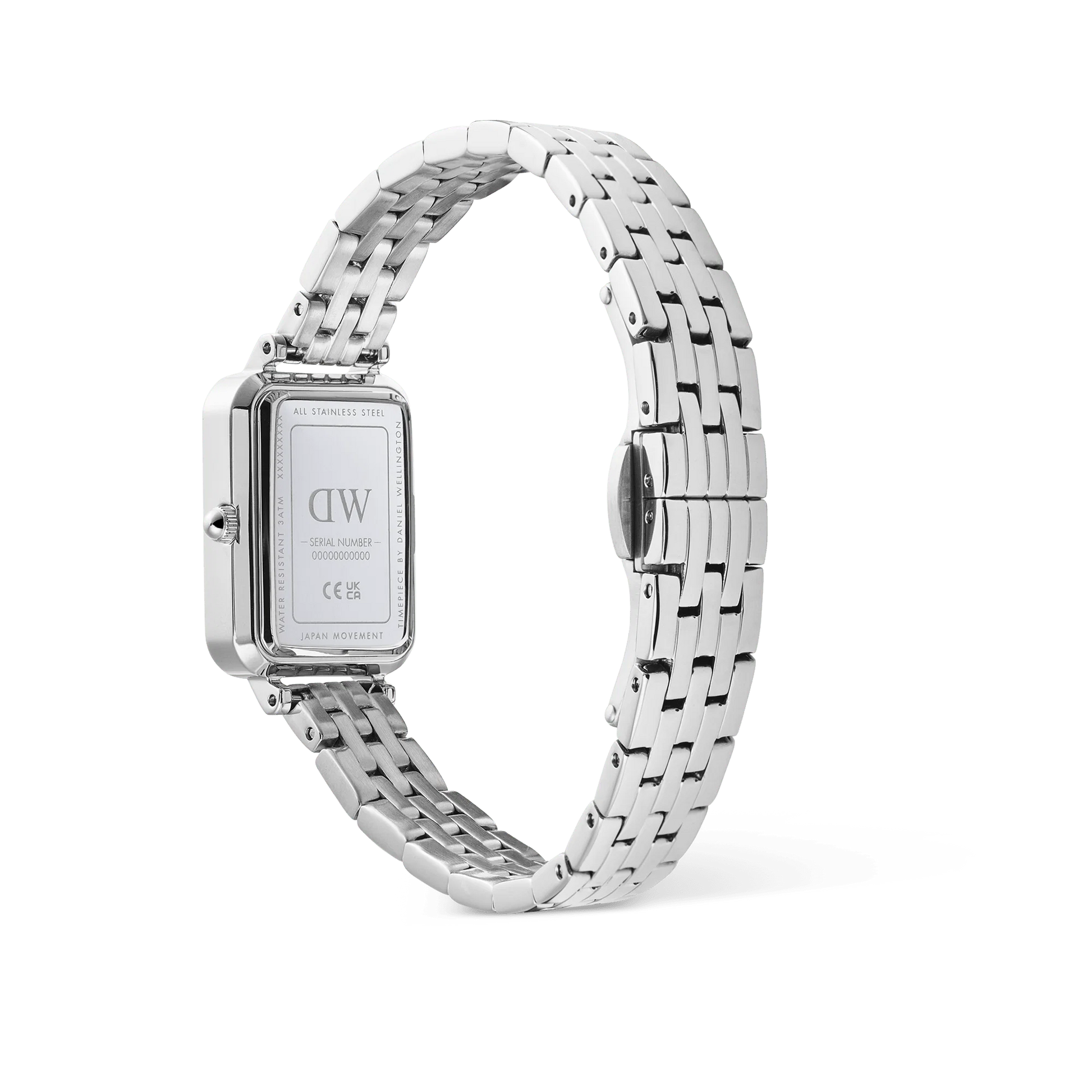 Daniel Wellington – Quadro Roman Numerals Date 5-link Silver