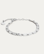 BY•L – FROST ARMBAND FERKANTAÐIR HLEKKIR - RHODIUM