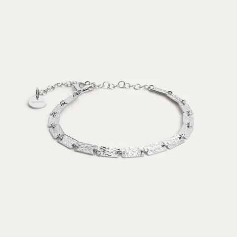 BY•L – FROST ARMBAND FERKANTAÐIR HLEKKIR - RHODIUM