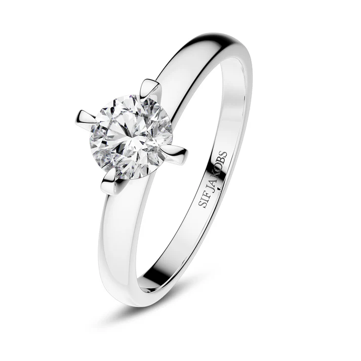 Sif Jakobs – Hringur Solitaire Venice – 14 kt gull – Lab grown demantar