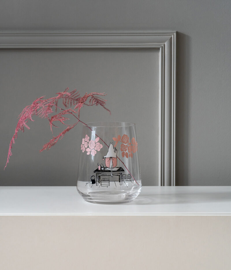 Moomin gler vasi/kertastjaki Roses 17,5cm