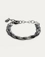 BY•L – FOSSFLÉTTA MIRROR ARMBAND – SVART