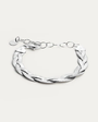BY•L – FOSSFLÉTTA MIRROR ARMBAND - RHODIUM