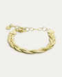 BY•L – FOSSFLÉTTA MIRROR ARMBAND – GYLLT