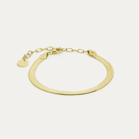 BY•L – HRYGG MIRROR ARMBAND BREITT – GYLLT