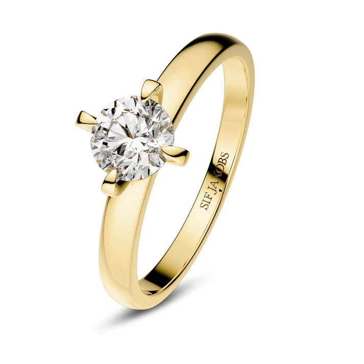 Sif Jakobs – Hringur Solitaire Venice – 14 kt gull – Lab grown demantar