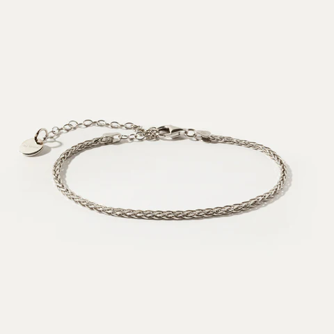BY•L – FOXTAIL FÍNLEGT ARMBAND - RHODIUM