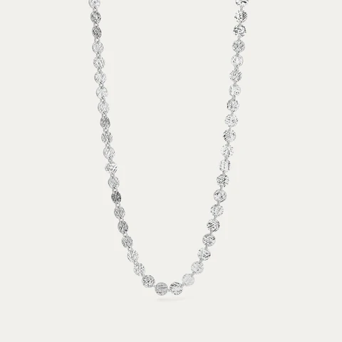 BY•L – FROST HÁLSFESTI HRINGLAGA HLEKKIR - RHODIUM