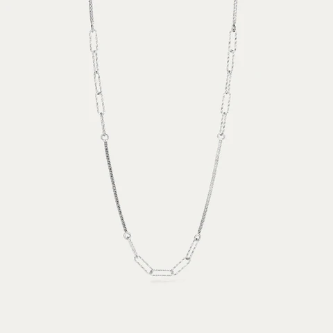 BY•L – FROST HÁLSFESTI M/ KEÐJU Á MILLI - RHODIUM