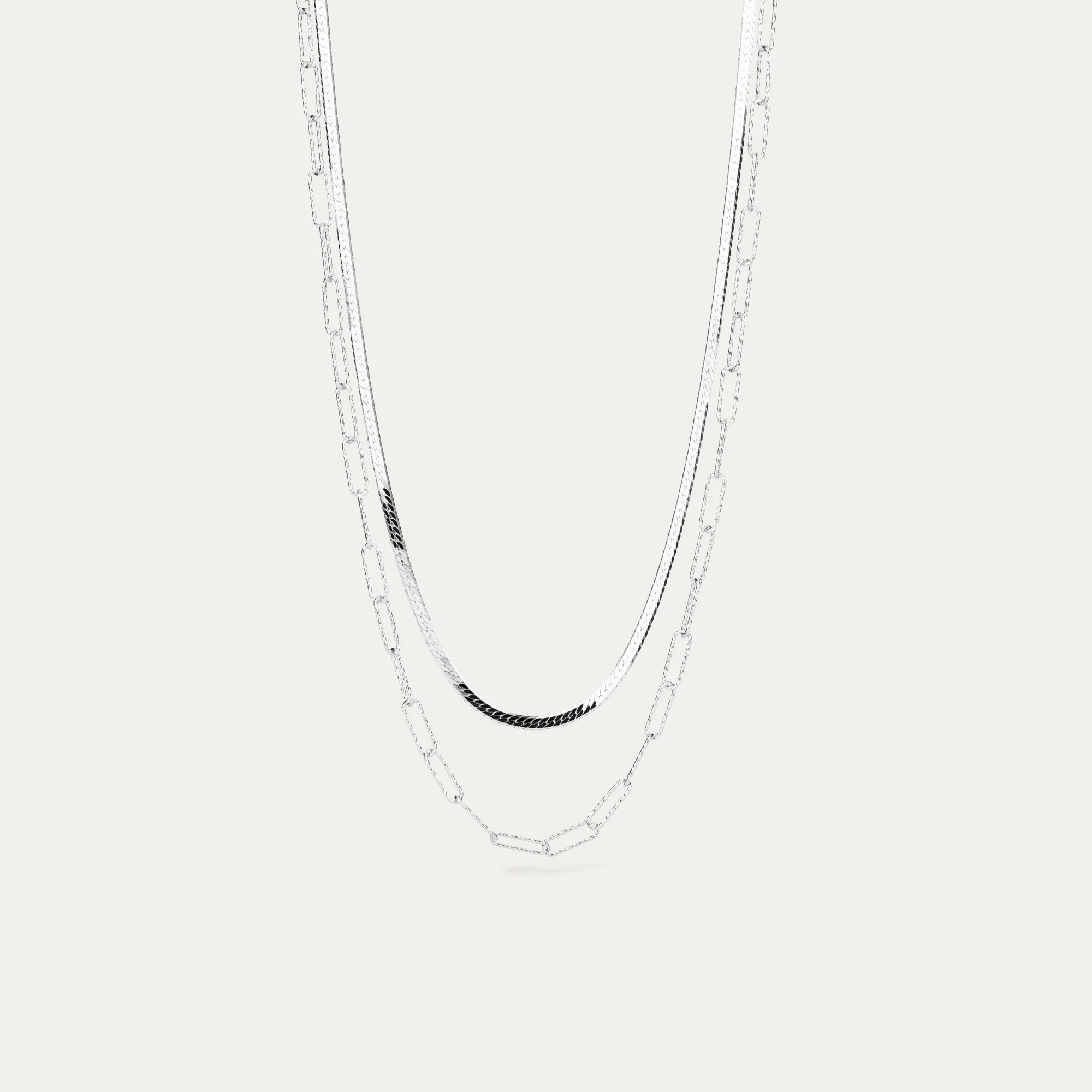 BY•L – FROST HÁLSFESTI TVÖFÖLD - RHODIUM