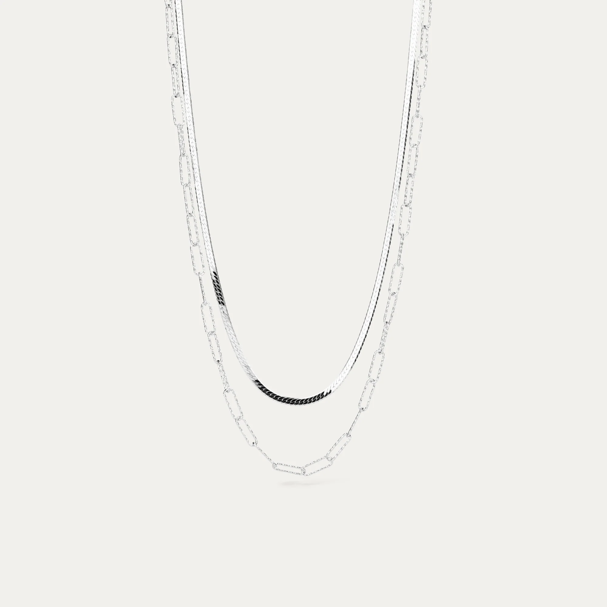 BY•L – FROST HÁLSFESTI TVÖFÖLD - RHODIUM
