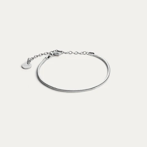 BY•L – CUBE ARMBAND FÍNLEGT - RHODIUM