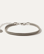 BY•L – SPINE ARMBAND MEÐ FLÉTTU - RHODIUM