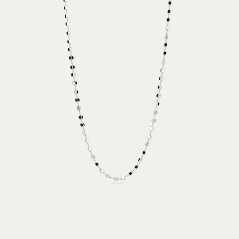 BY•L – CUBE HÁLSMEN KUBBAR MEÐ KEÐJU - RHODIUM