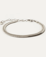 BY•L – SPINE FLAT ARMBAND - RHODIUM
