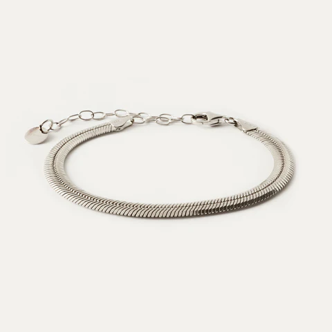 BY•L – SPINE FLAT ARMBAND - RHODIUM
