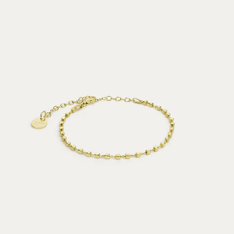 BY•L – CUBE ARMBAND KUBBAR MEÐ KEÐJU – GYLLT