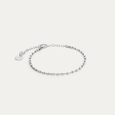 BY•L - CUBE ARMBAND KUBBAR MEÐ KEÐJU - RHODIUM