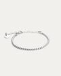 BY•L – CUBE ARMBAND KUBBAR - RHODIUM