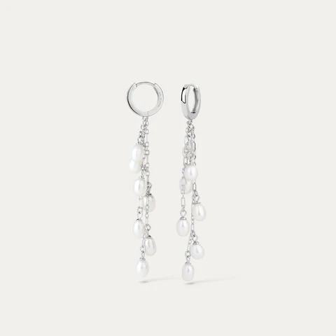 BY•L – HAF PERLULOKKAR 7X - RHODIUM