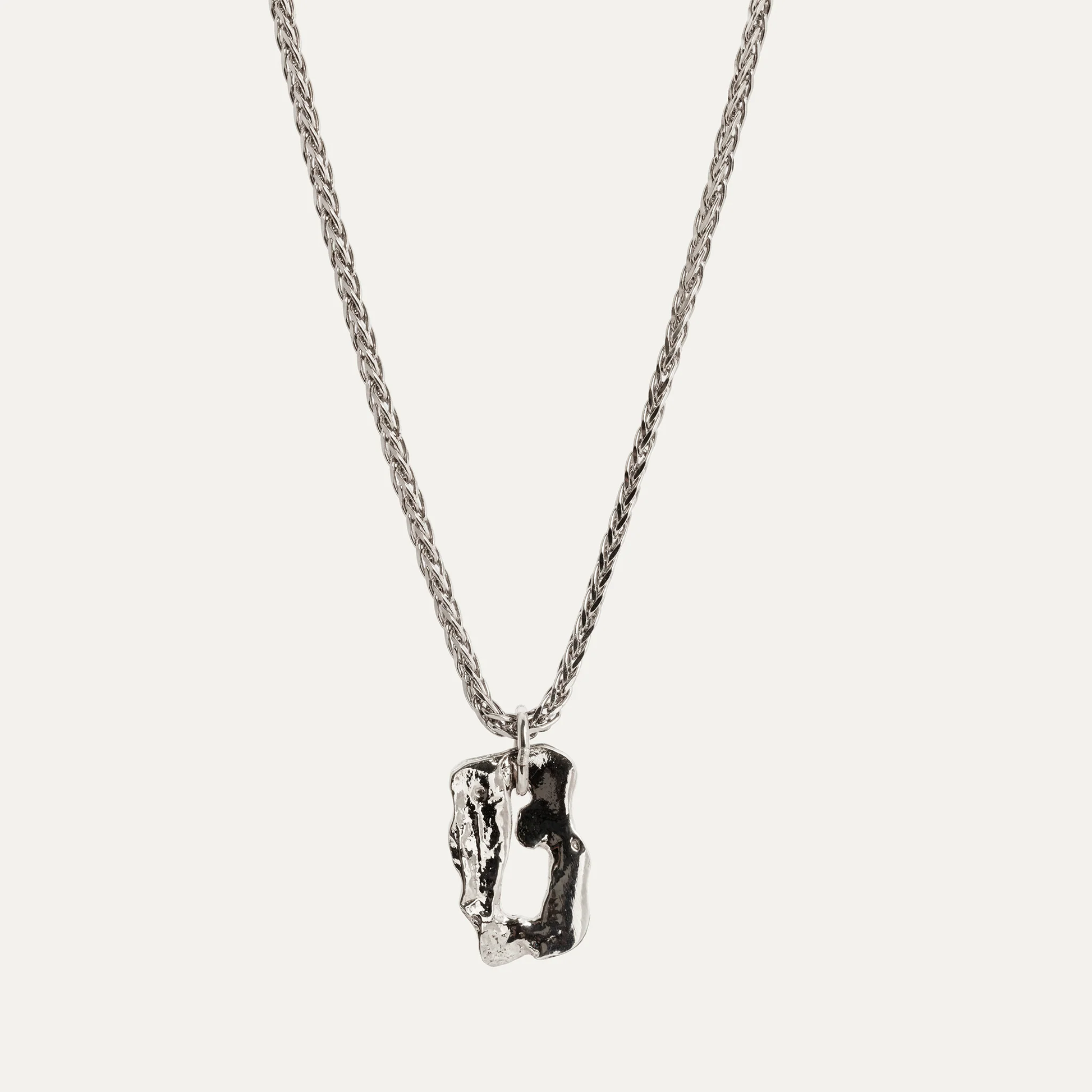 BY•L – STORMUR RECTANGLE HÁLSMEN MINNA - RHODIUM