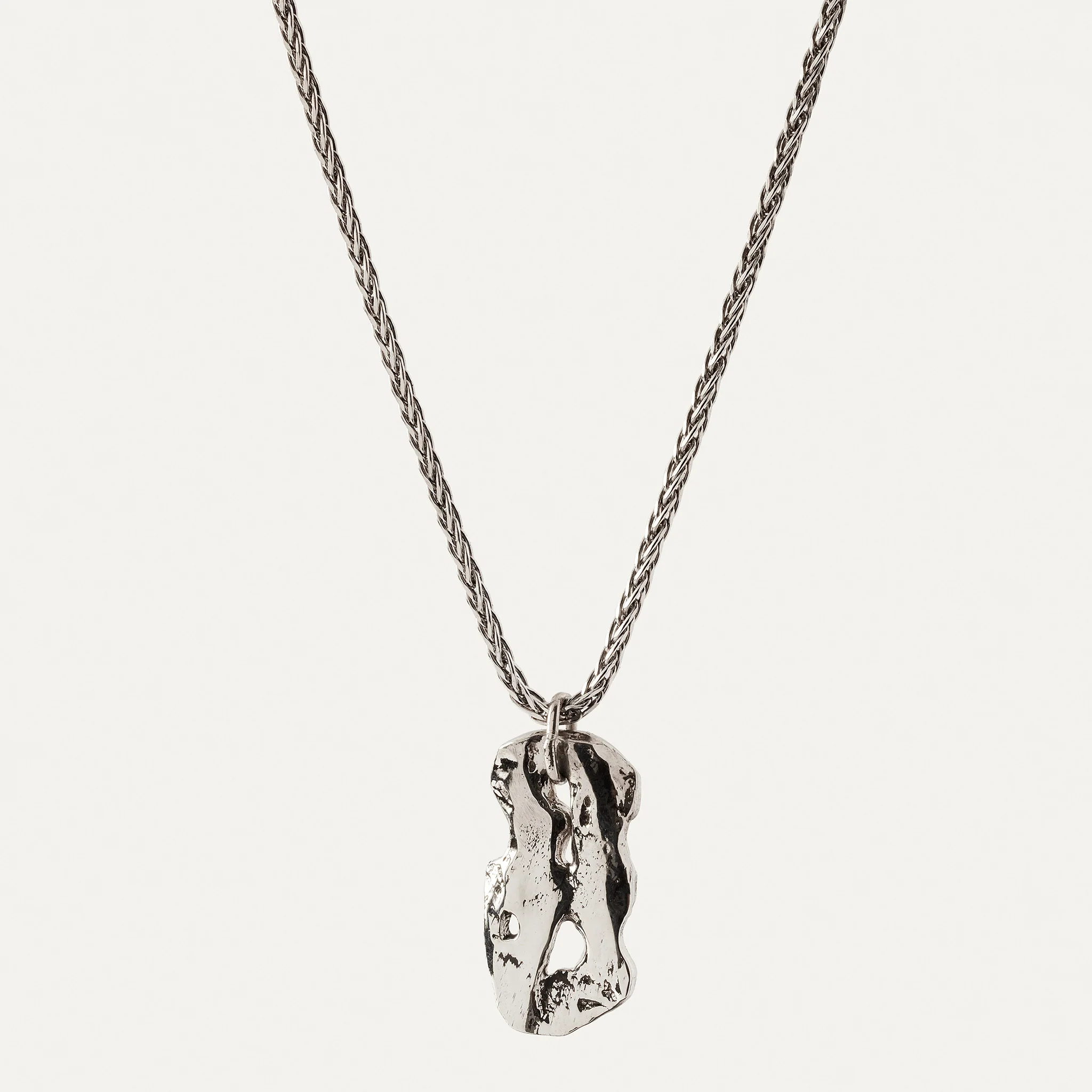 BY•L – STORMUR RECTANGLE HÁLSMEN STÆRRA - RHODIUM