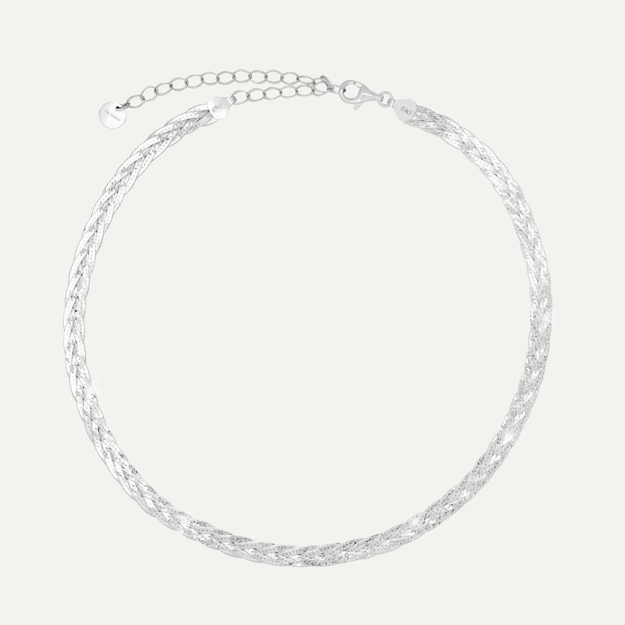 BY•L – Fiskiflétta hálsfesti mjó - rhodium