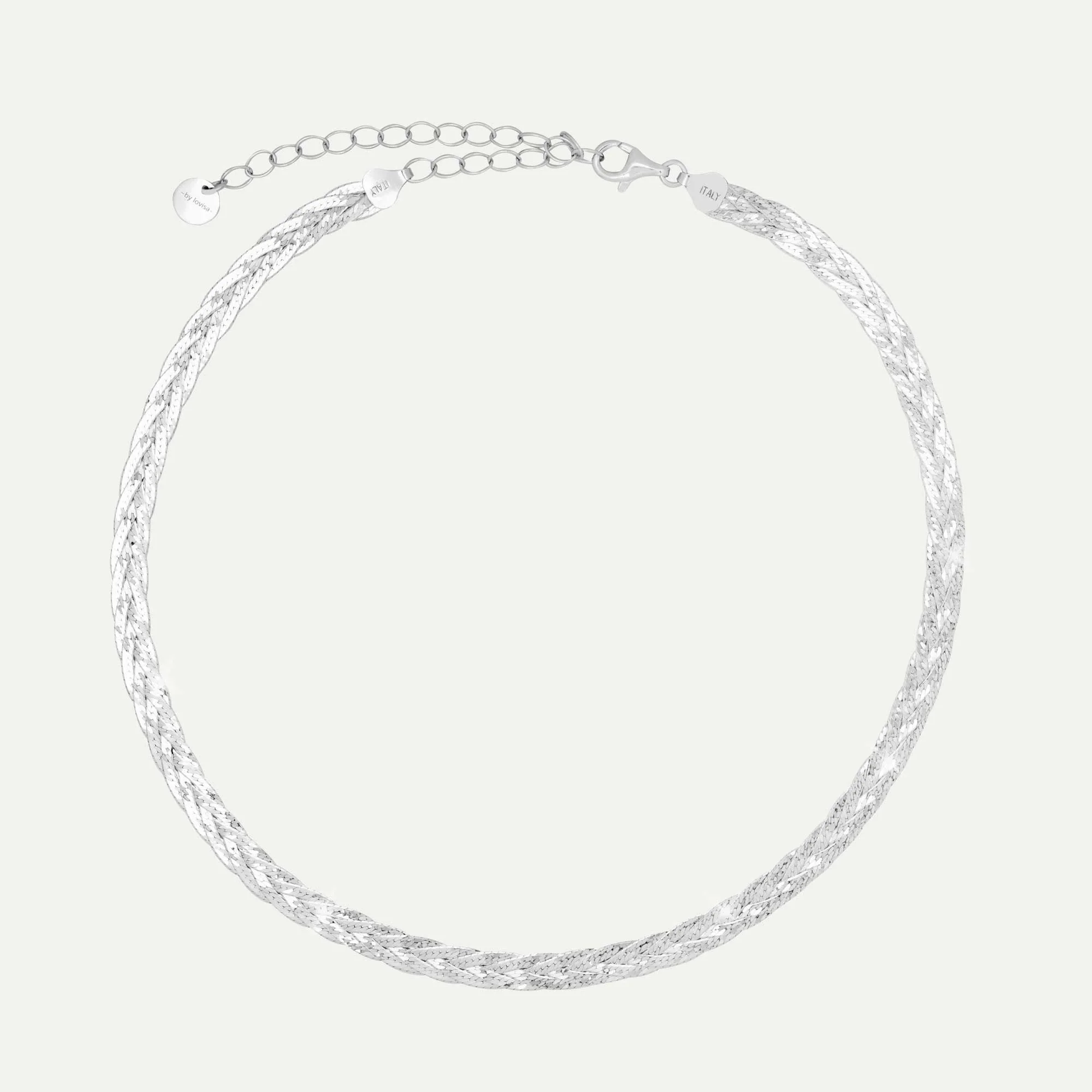 BY•L – Fiskiflétta hálsfesti mjó - rhodium