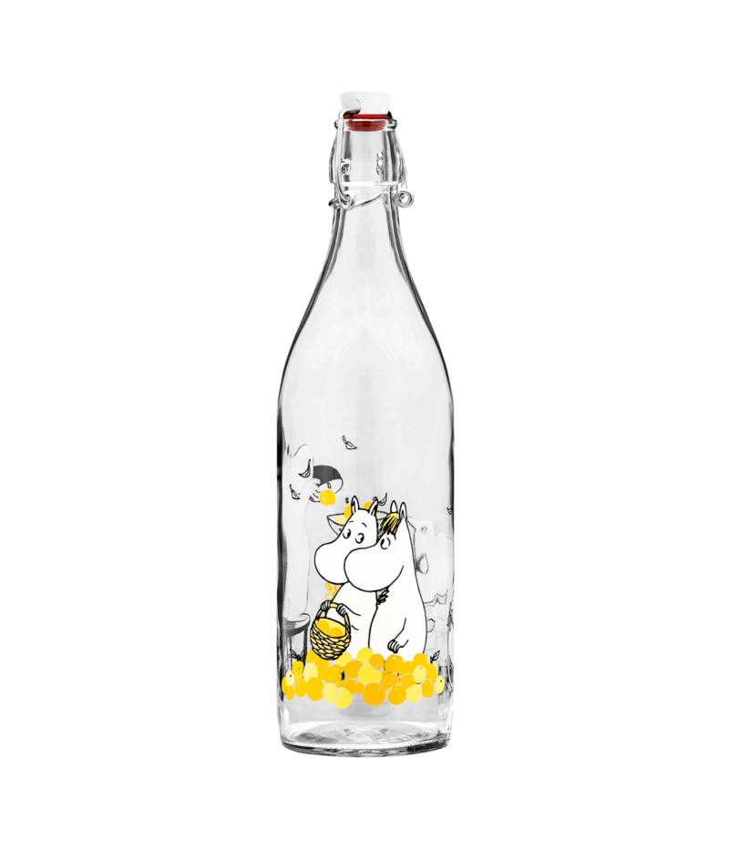 Moomin glerflaska 1l Fruits