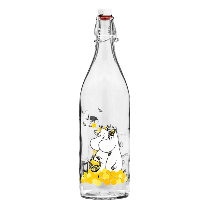 Moomin glerflaska 1l Fruits
