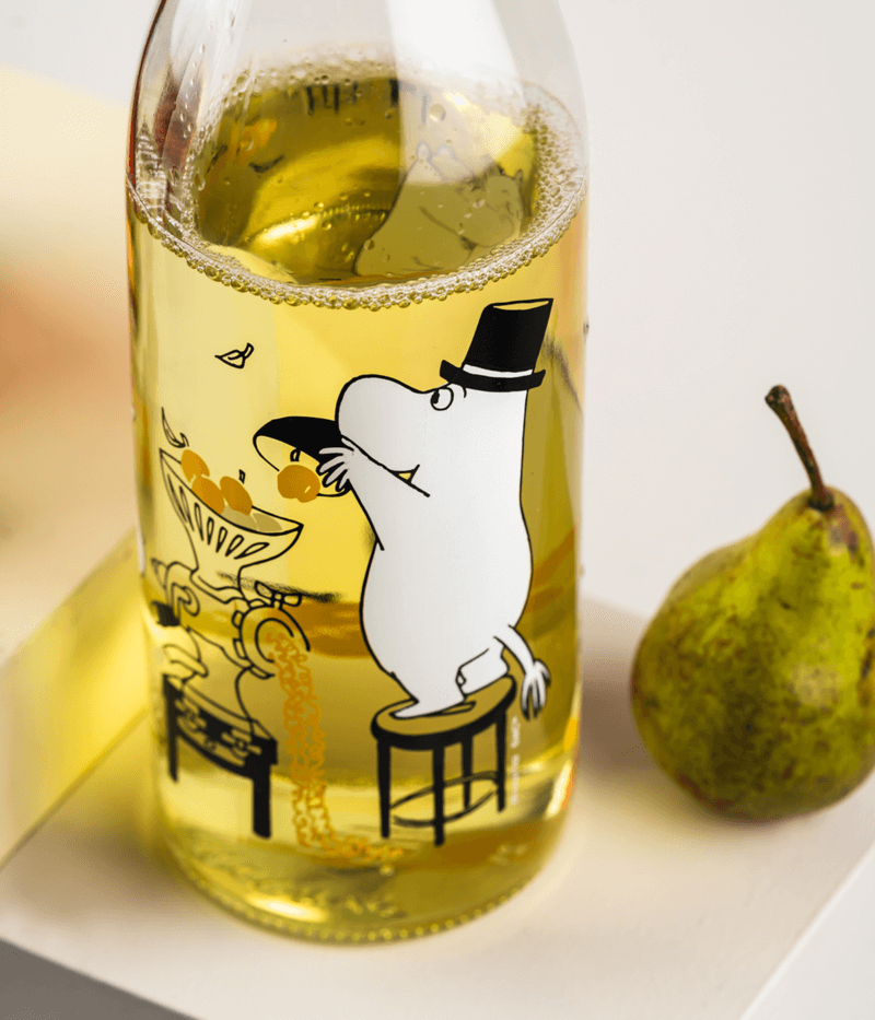 Moomin glerflaska 1l Fruits