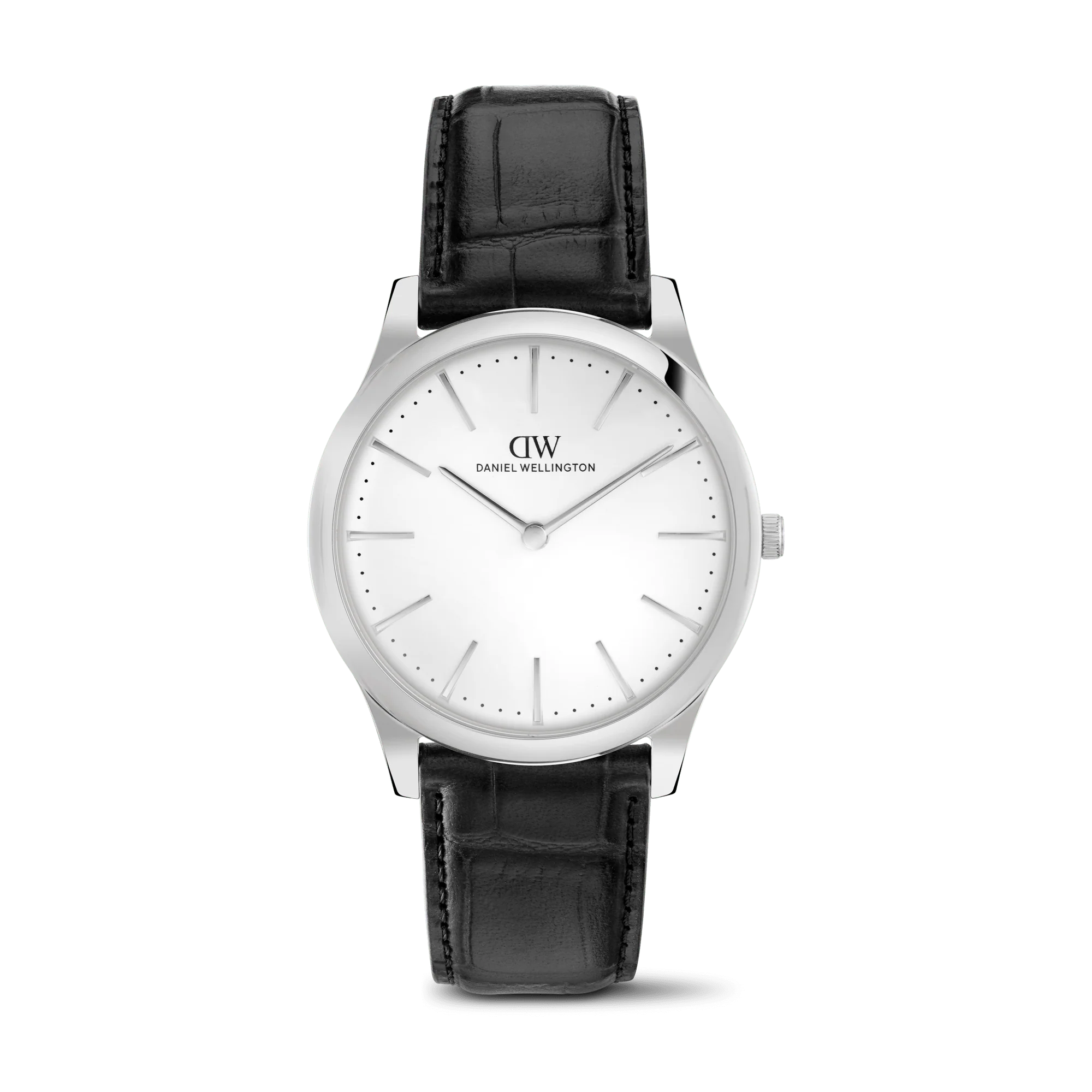 Pathfinder Black-Croc Frost-White Silver – 39 mm
